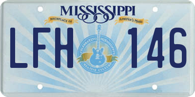MS license plate LFH146