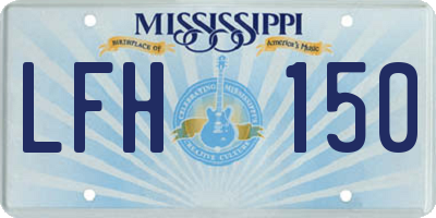 MS license plate LFH150