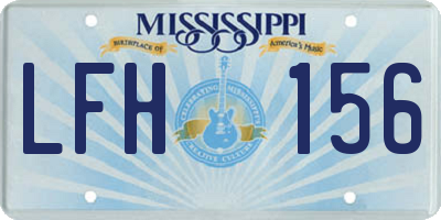 MS license plate LFH156