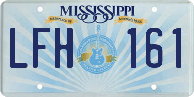 MS license plate LFH161