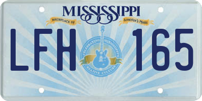 MS license plate LFH165