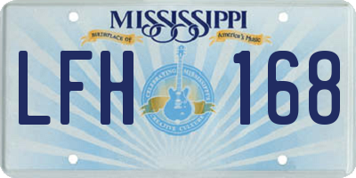 MS license plate LFH168
