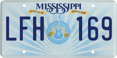 MS license plate LFH169