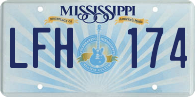 MS license plate LFH174