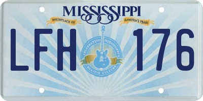 MS license plate LFH176