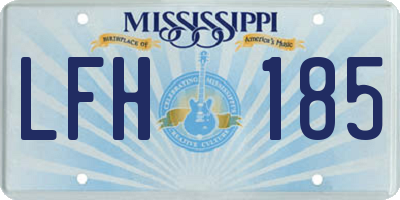 MS license plate LFH185