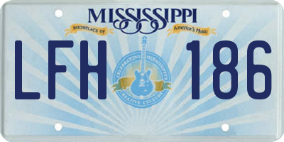 MS license plate LFH186