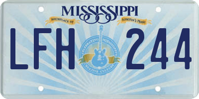MS license plate LFH244