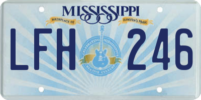 MS license plate LFH246