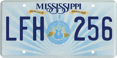MS license plate LFH256
