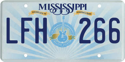 MS license plate LFH266