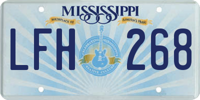 MS license plate LFH268