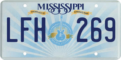 MS license plate LFH269