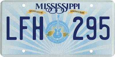 MS license plate LFH295