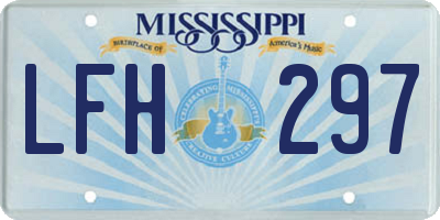 MS license plate LFH297