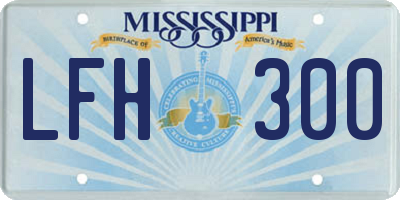 MS license plate LFH300