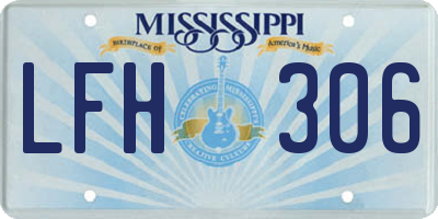 MS license plate LFH306