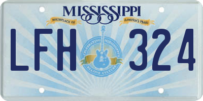 MS license plate LFH324