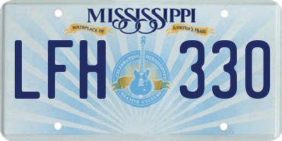 MS license plate LFH330