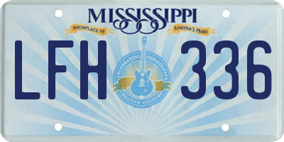 MS license plate LFH336