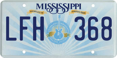 MS license plate LFH368