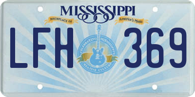 MS license plate LFH369