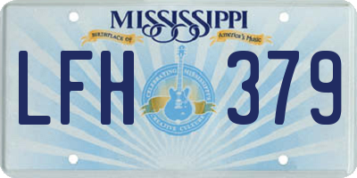 MS license plate LFH379