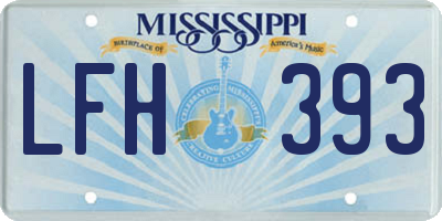 MS license plate LFH393