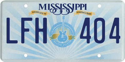 MS license plate LFH404
