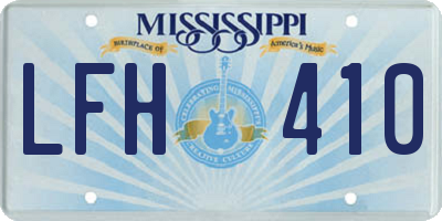 MS license plate LFH410