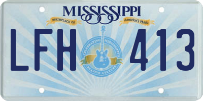 MS license plate LFH413