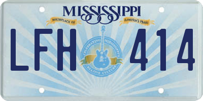 MS license plate LFH414