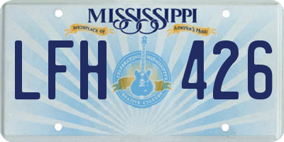 MS license plate LFH426