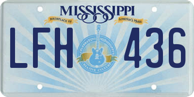 MS license plate LFH436