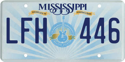 MS license plate LFH446