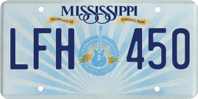 MS license plate LFH450
