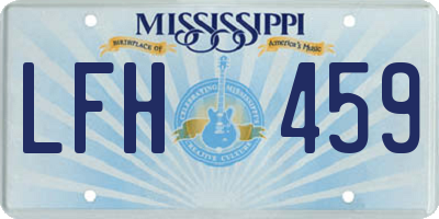 MS license plate LFH459