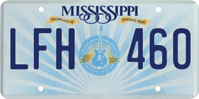 MS license plate LFH460