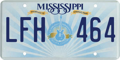 MS license plate LFH464