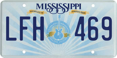 MS license plate LFH469