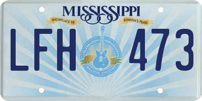MS license plate LFH473