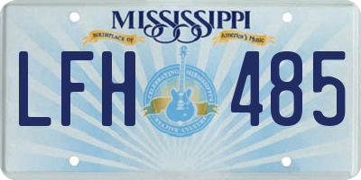 MS license plate LFH485