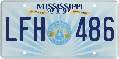 MS license plate LFH486
