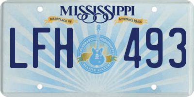 MS license plate LFH493