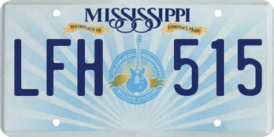 MS license plate LFH515