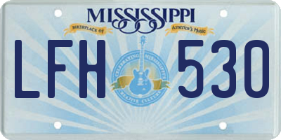 MS license plate LFH530