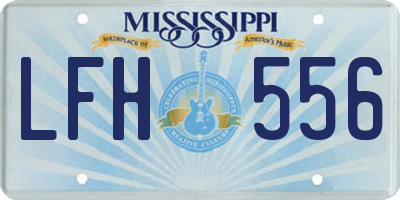 MS license plate LFH556