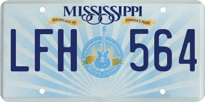 MS license plate LFH564