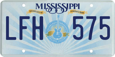 MS license plate LFH575