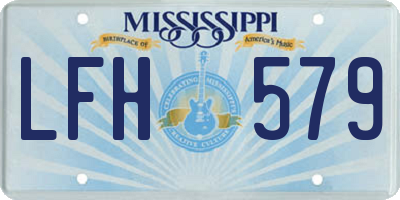 MS license plate LFH579